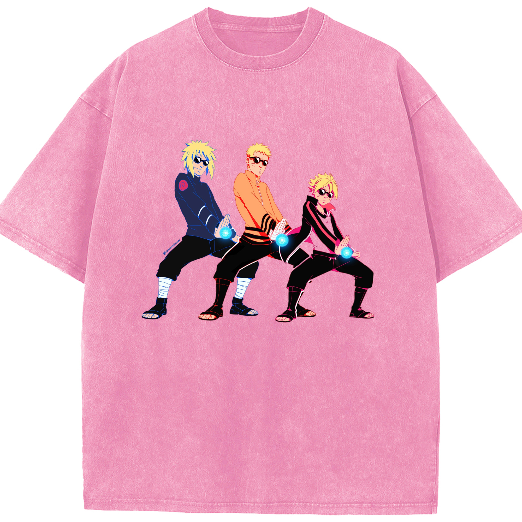 （画像用） NARUTO -ナルト- うずまき ナルト Uzumaki Naruto 綿100% ヴィンテージ風 半袖Tシャツ（フロントプリント）